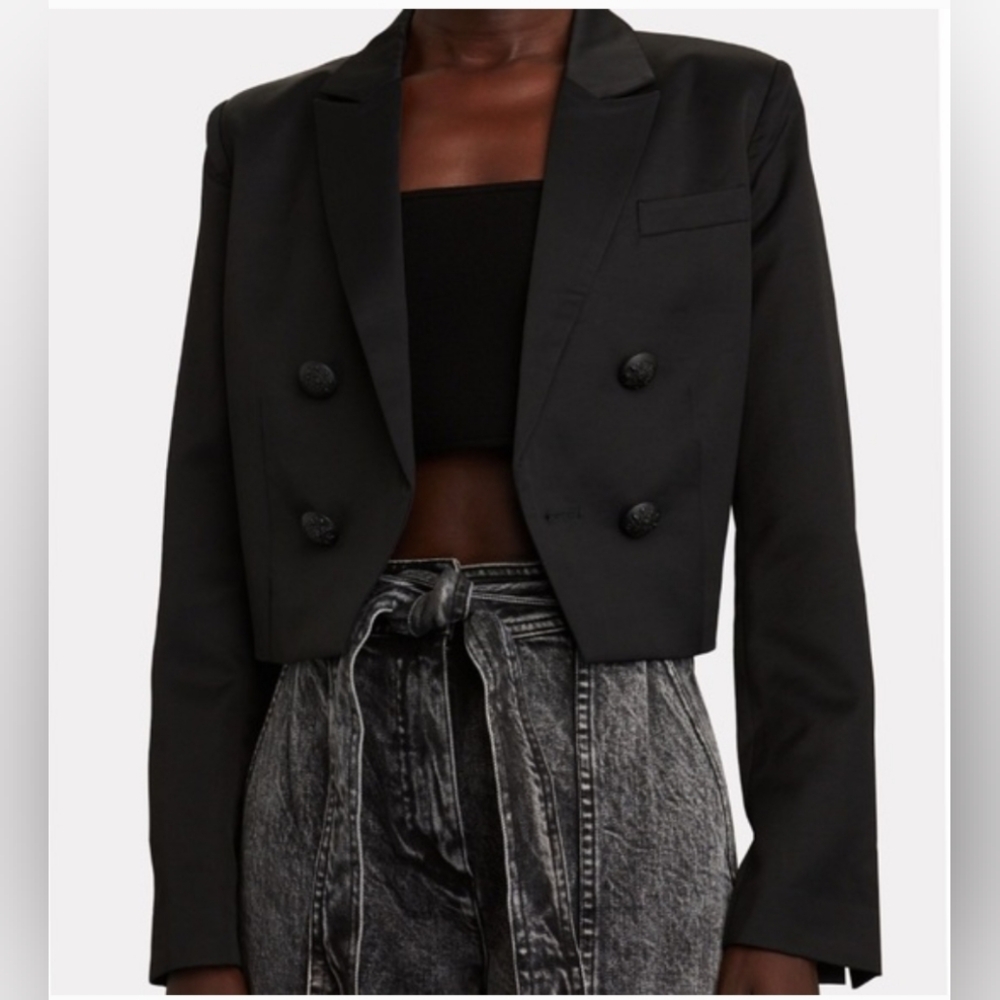 Intermix Black Blazer Double Breasted Size 8